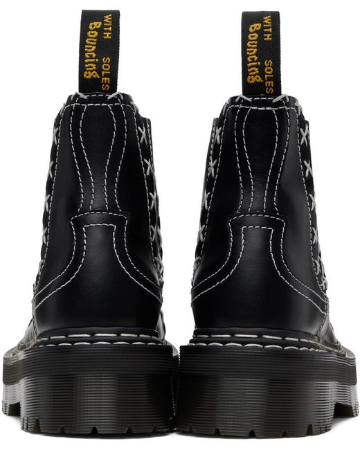 Dr. Martens Black 2976 Gothic Americana Quad Chelsea Boots for men