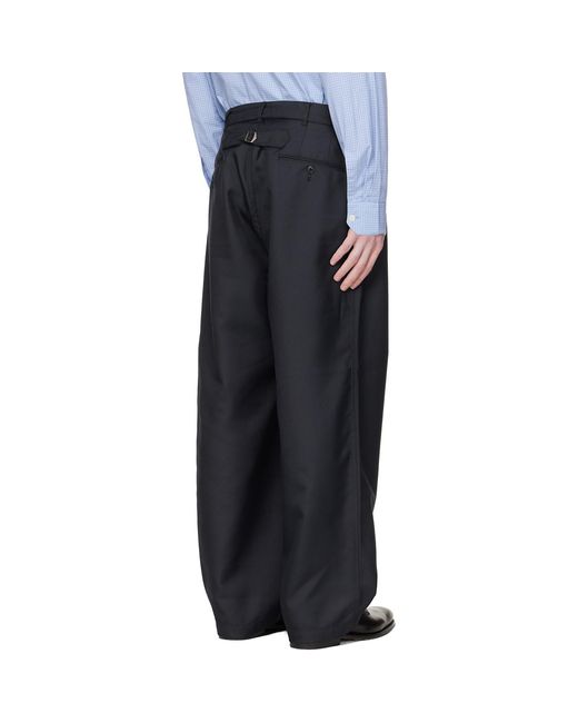 Nanamica Black Polyester Twill Club Trousers for men