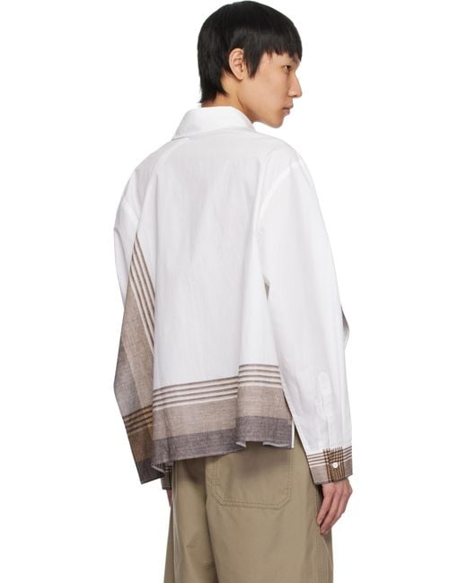 Chemise À Manches Longues Blanche À Ourlet Mouchoir Craig Green pour homme en coloris White