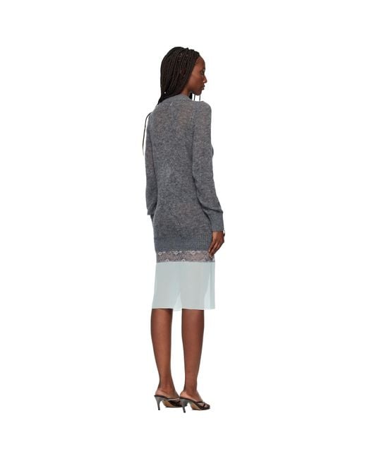 Coperni Black Multi-Layer Pullover Midi Dress