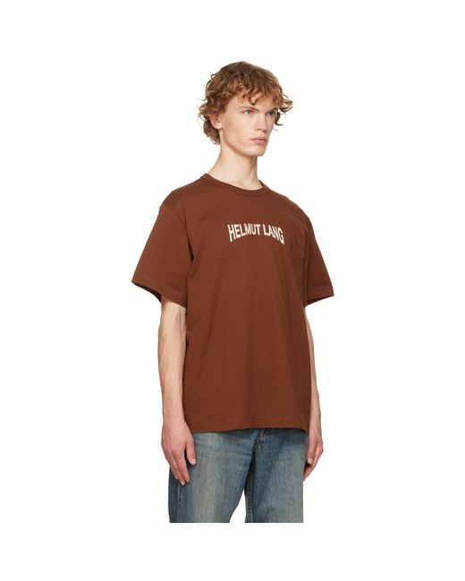 Helmut Lang Brown Ticket T-Shirt for men