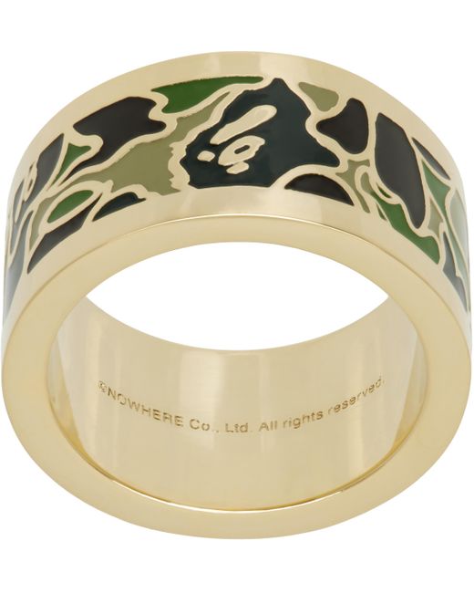 A Bathing Ape Metallic Khaki Abc Camo Ring for men
