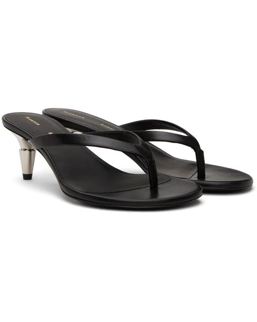 Tongs à petit talon sculptural noires Proenza Schouler en coloris Black