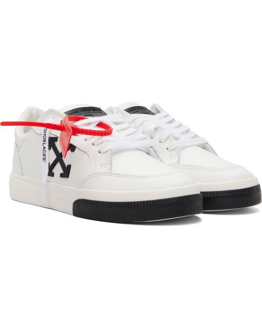 Off-White c/o Virgil Abloh Red Vulcanized Low Leather Sneakers for men