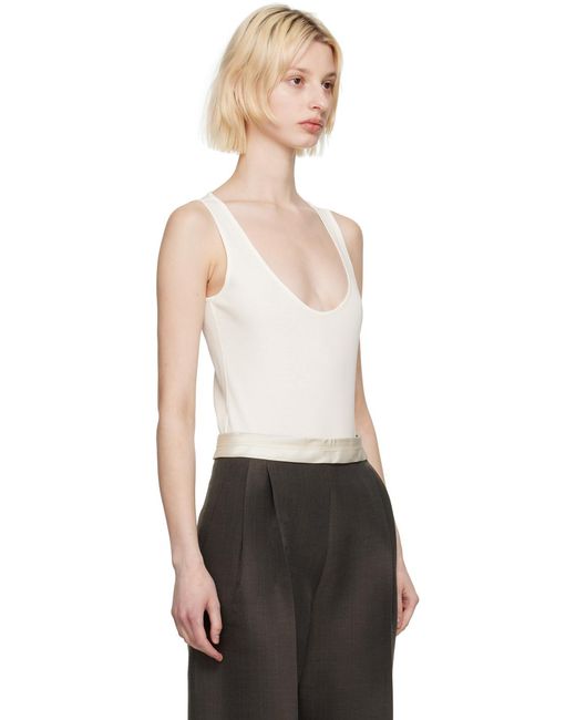 Justaucorps Blanc À Encolure Arrondie GIA STUDIOS en coloris Black