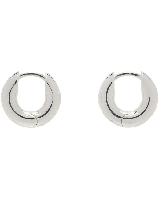 Boucles d'oreilles à anneau argentées Hatton Labs pour homme en coloris Black