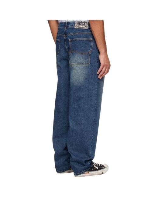 Dime Blue Baggy Jeans for men