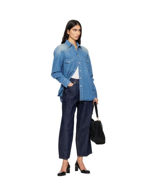 6397 Blue Western Denim Shirt