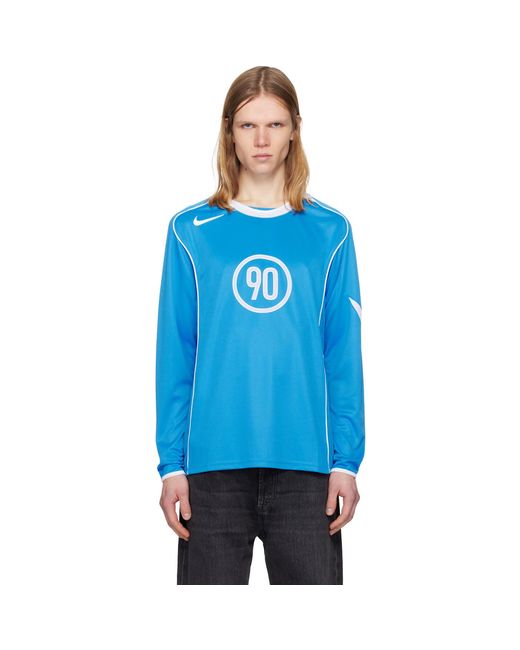 Nike Blue Total 90 Dri-fit Long-sleeve Football Jersey for men
