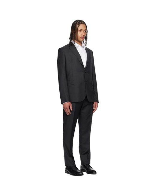 Paul Smith Black Tailored Two Button Suit for men