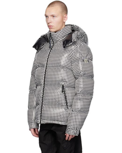 Moncler Genius Gray 7 Moncler Frgmt Hiroshi Fujiwara Black & White Socotrine Down Jacket for men