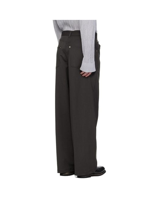 Hope Black Loose-Fit Stellar Trousers for men