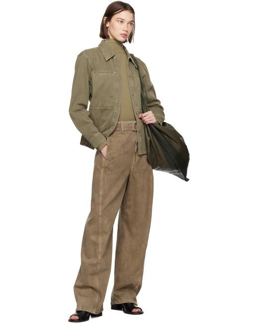 Lemaire カーキ フィット デニムシャツ Green