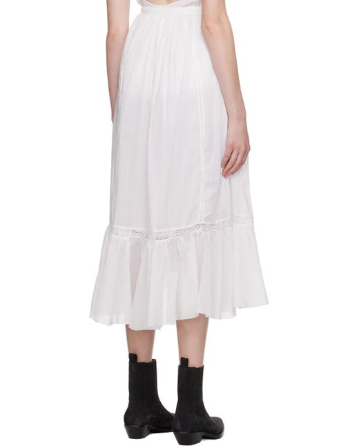 Isabel Marant White Mugiana Maxi Skirt