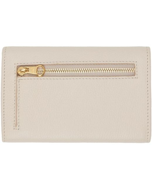 See By Chloé Black Beige Lizzie Compact Wallet