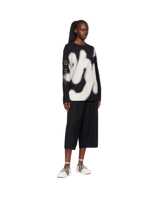 Y-3 Black Mercedes-Amg F1 Edition Graphic Long Sleeve T-Shirt