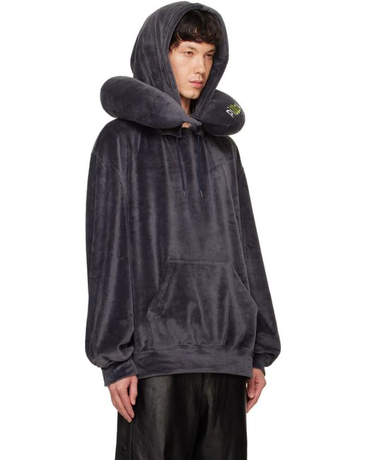 Doublet Black Neck Pillow Hoodie for men
