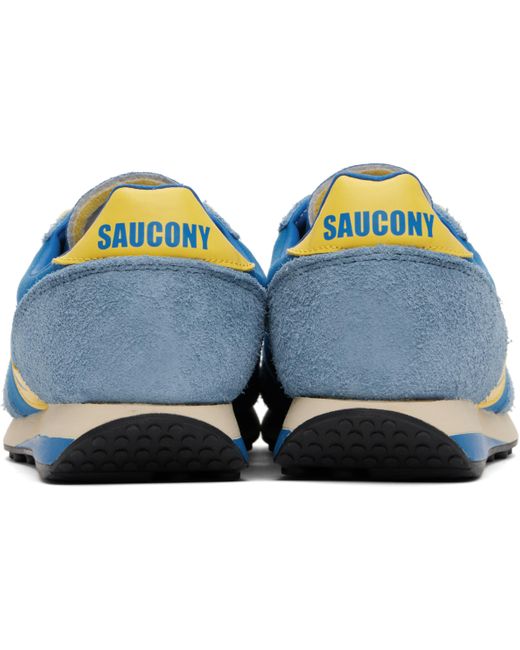 メンズ Saucony ブルー＆イエロー Trainer 80 Original スニーカー Blue