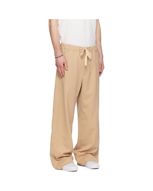 Sanderlak Natural Tailored Drawstring Trousers for men