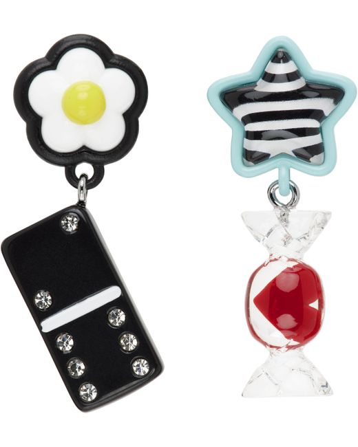 Boucles D'Oreilles Multicolores À Breloques De Style Autocollant Marc Jacobs en coloris White
