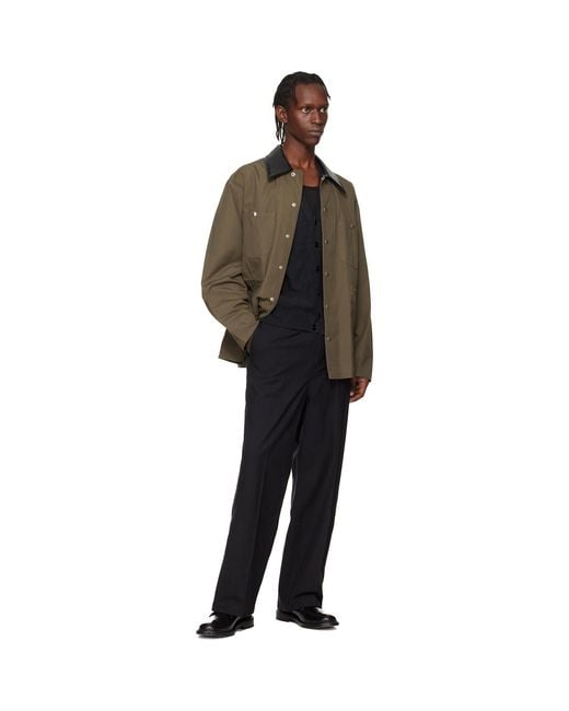Toga Virilis Brown Khaki Canvas Jacket for men