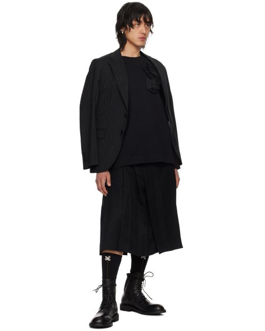 T-shirt à manches longues noir à appliqués Simone Rocha pour homme en coloris Black