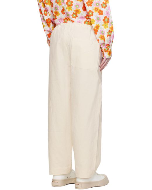 Camiel Fortgens White Simple Trousers for men
