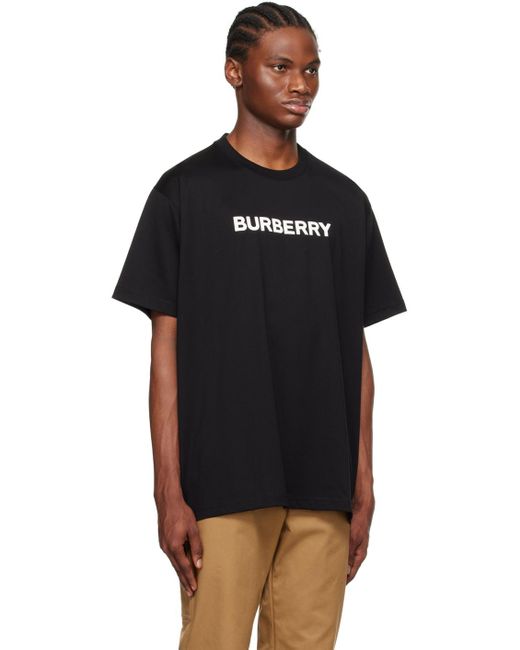メンズ Burberry ボンディングロゴ Tシャツ Black