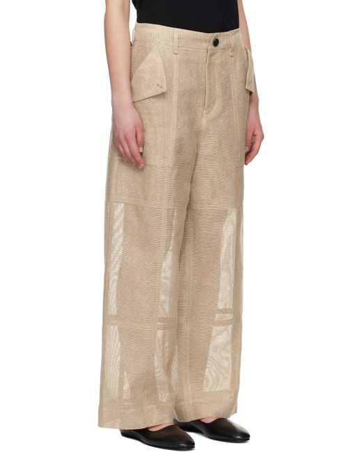 Issey Miyake Natural Papyrus Trousers