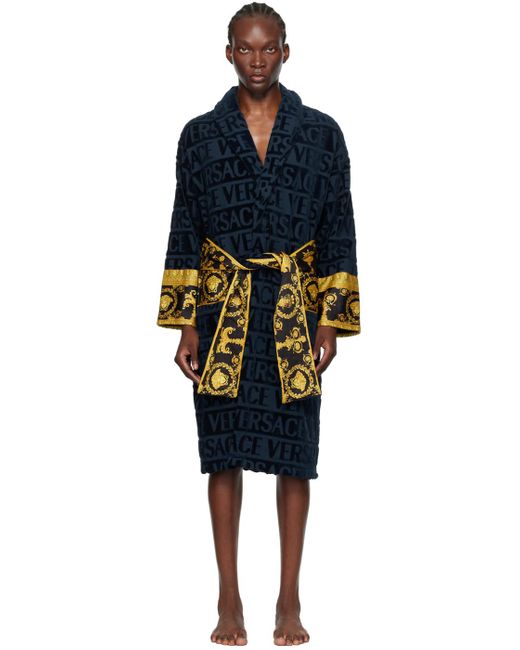 Versace Black 'I Heart Baroque' Robe for men
