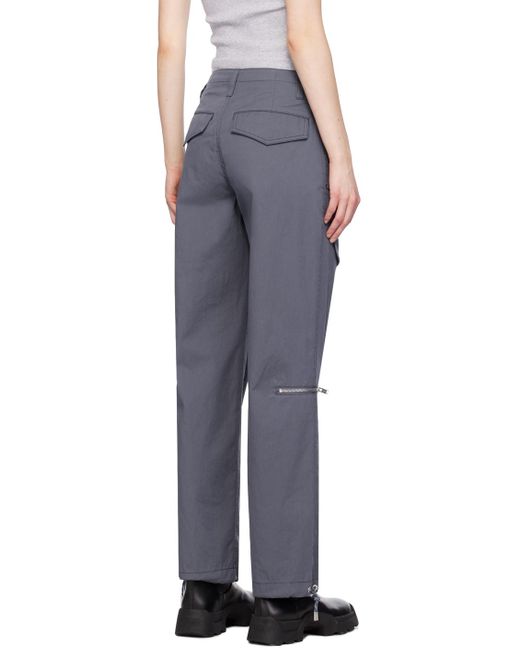 Dion Lee Blue Gray Hiking Pocket Trousers