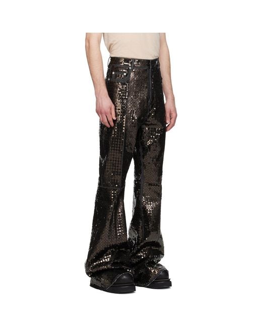 Rick Owens Black Temple Bolan Bootcut Jeans for men