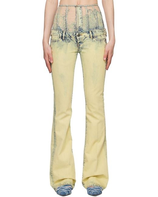 DIESEL ブルー 1969 D-ebbey ジーンズ Yellow