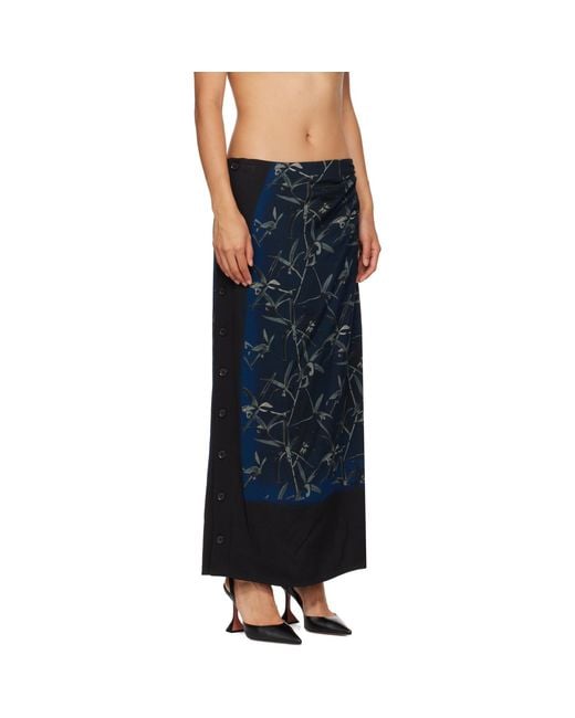Proenza Schouler Blue Anais Maxi Skirt