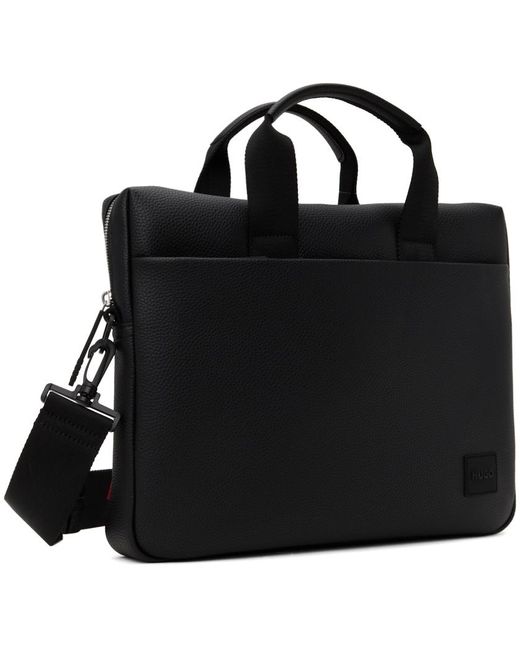 Porte-documents noir en cuir synthétique HUGO pour homme en coloris Black