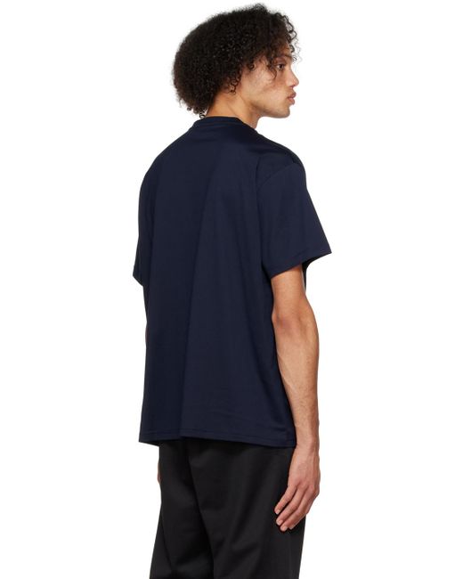 Burberry Blue Bonded T-shirt for men
