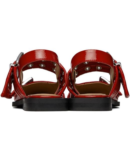 Ganni Red Shoes 'Feminine'