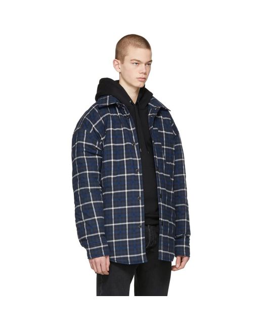Balenciaga blue flannel discount