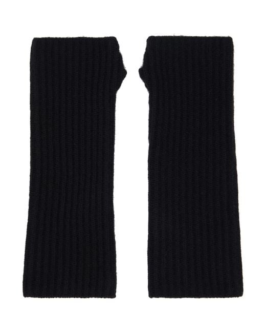MM6 by Maison Margiela Black Fisherman Knit Arm Warmers