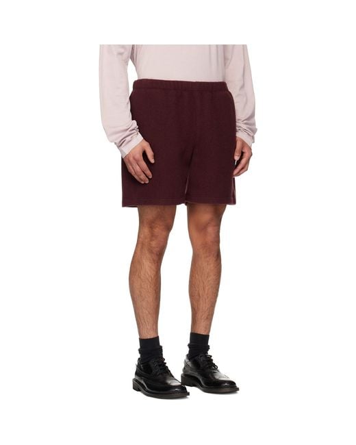 Rier Red Ssense Exclusive Fleece Shorts for men