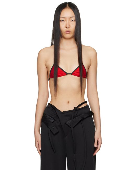 Miaou Black Red Jo Bikini Top