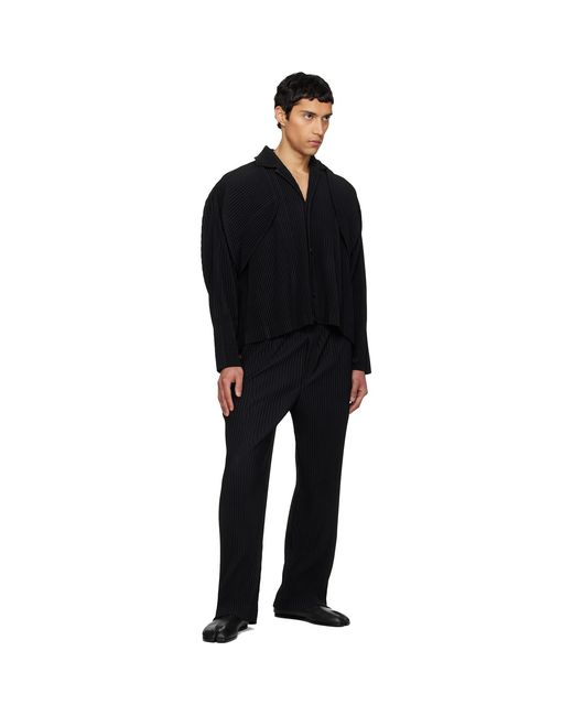 Homme Plissé Issey Miyake Black 'Cover And Fold' Jacket for men