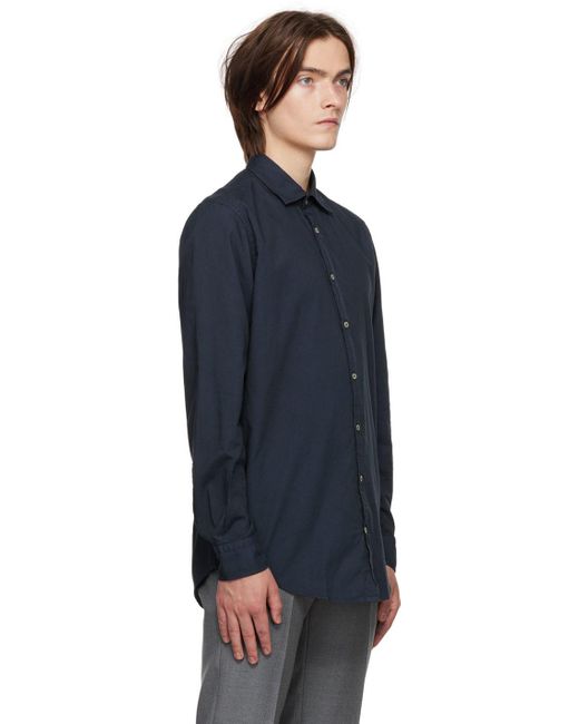 Chemise Coton Massimo Alba pour homme en coloris Bleu Homme Vêtements Chemises Chemises habillées 