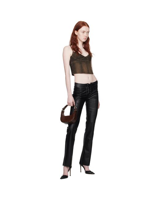 Miaou Black Brown Kiko Denim Tank Top