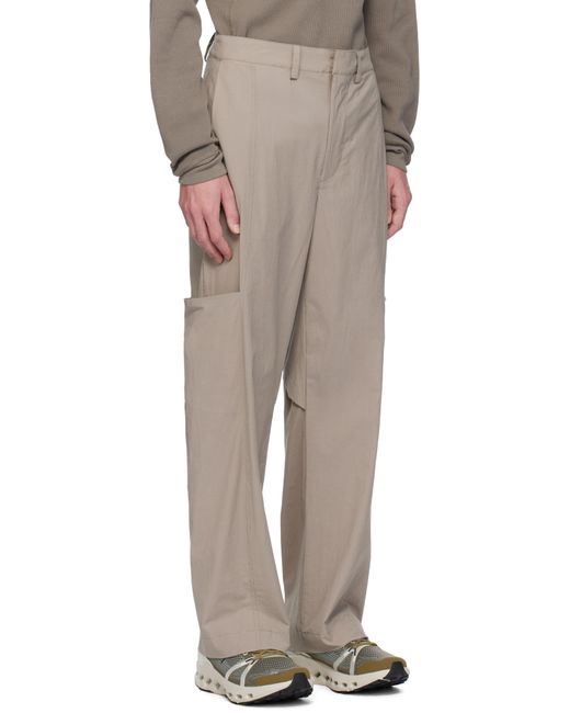 J EONGL I Natural Ssense Exclusive Taupe Ventilation Cargo Pants for men