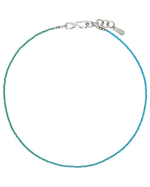 Paul Smith Blue Beaded Necklace for men