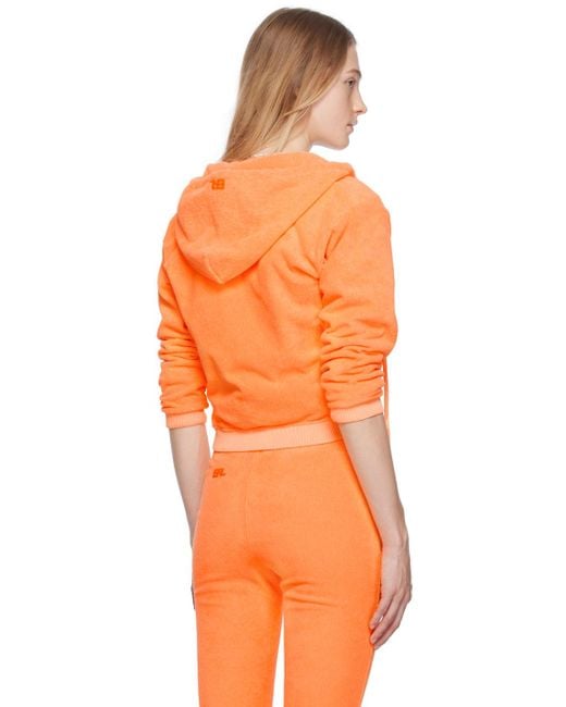 ERL Orange Zip Hoodie