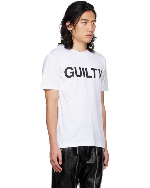 032c White 'guilty' T-shirt for men