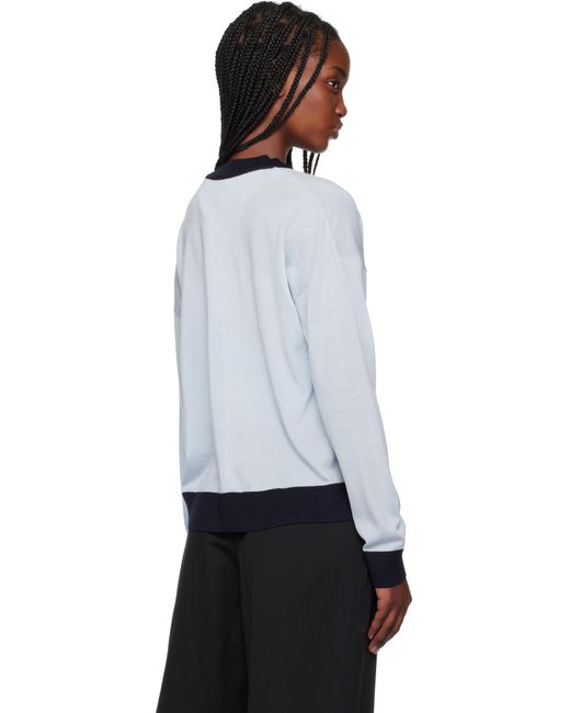 Cardigan Décontracté Bleu À Écusson À Logo De Renard Maison Kitsuné en coloris Black
