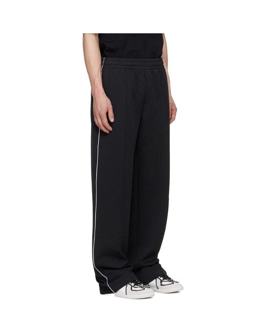 Casablanca Black Raised Monogram Track Pants for men
